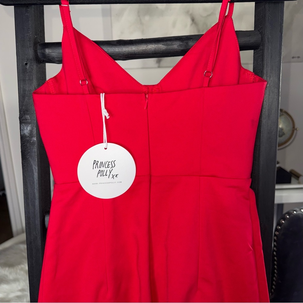 Princess Polly Novelle Red Bustier Mini Dress Adjustable Straps Womens 4 New NWT - Picture 12 of 15